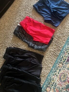 Assorted Boy’s Athletic Shorts - Black, Red, Blue, Charcoal